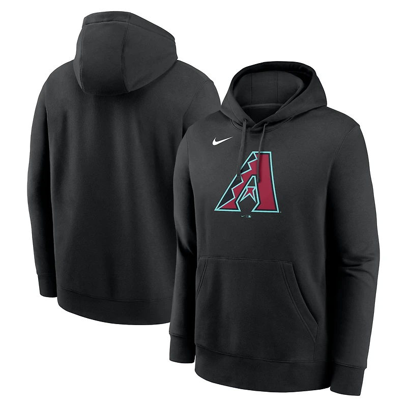 Men's Nike Black Arizona Diamondbacks Logo Club Fleece Hoodie