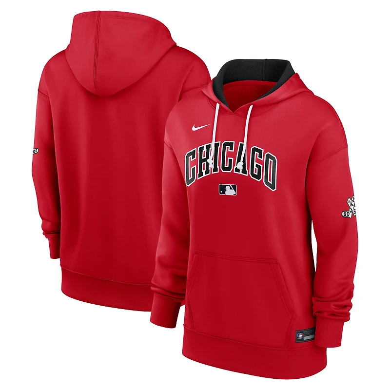 Women's Nike Red Chicago White Sox 2025 City Connect Authentic Collection Therma-FIT Hoodie