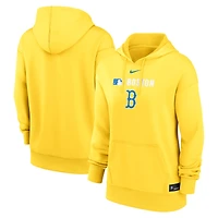 Women's Nike Gold Boston Red Sox City Connect Authentic Collection Therma-FIT Hoodie