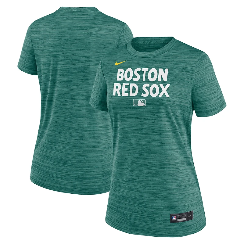 Women's Nike  Green Boston Red Sox 2025 City Connect Authentic Collection Velocity Dri-FIT T-Shirt