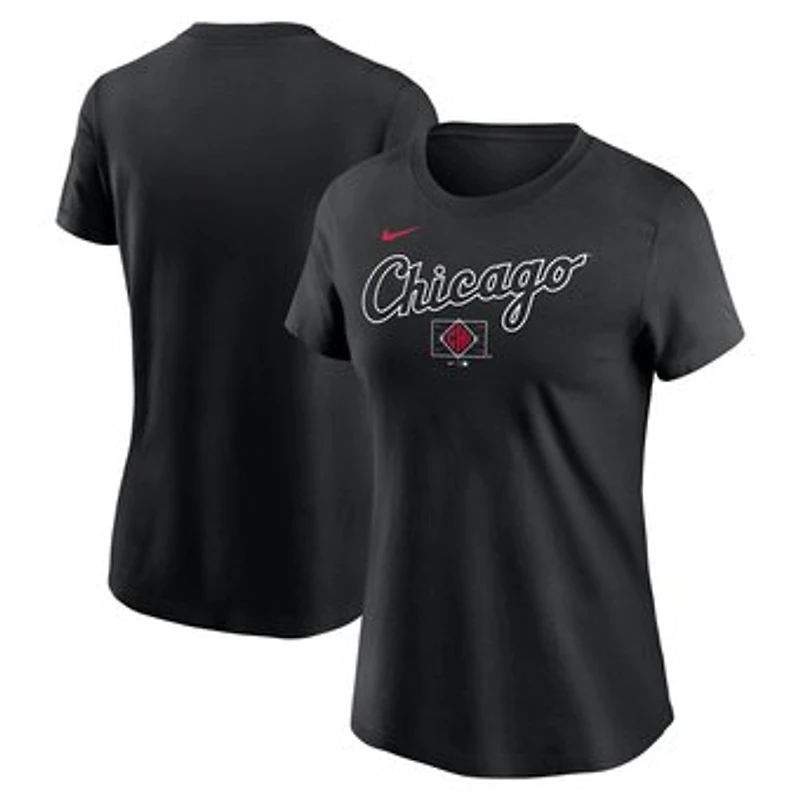 Women's Nike Black Chicago White Sox 2025 City Connect Wordmark T-Shirt