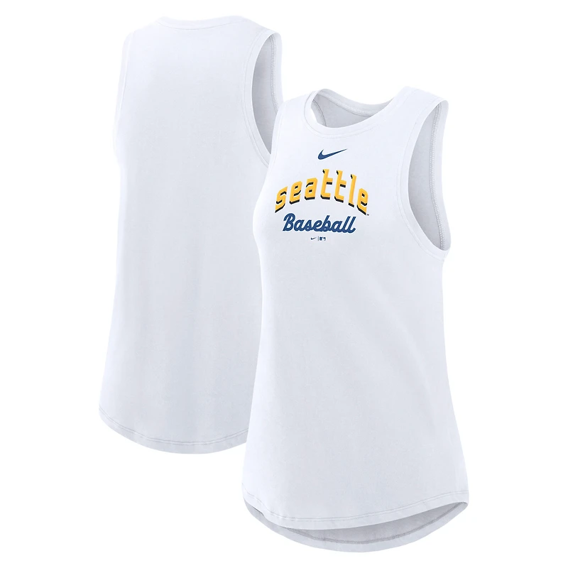 Women's Nike White Seattle Mariners City Connect Tricode High Neck Dri-FIT Tank Top