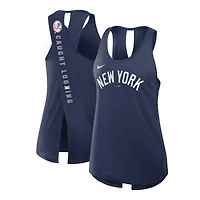 Women's Nike Navy New York Yankees Open-Back Crisscross Dri-FIT Tank Top