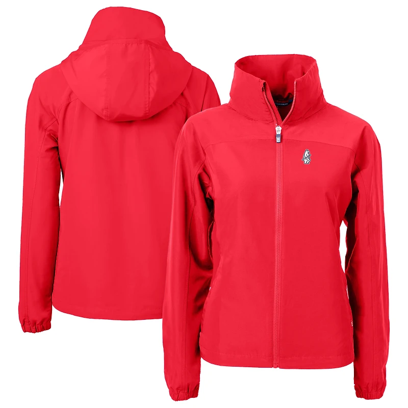 Women's Cutter & Buck Chicago Cubs Cooperstown Collection Charter Eco Recycled Full-Zip Jacket