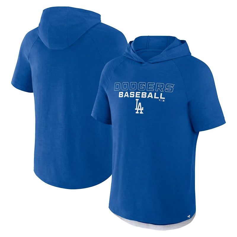 Men's Fanatics Royal Los Angeles Dodgers Clubhouse Optimal Play Raglan Hoodie T-Shirt