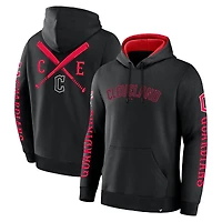 Men's Fanatics  Black Cleveland Guardians Big City Legacy Fleece Pullover Hoodie