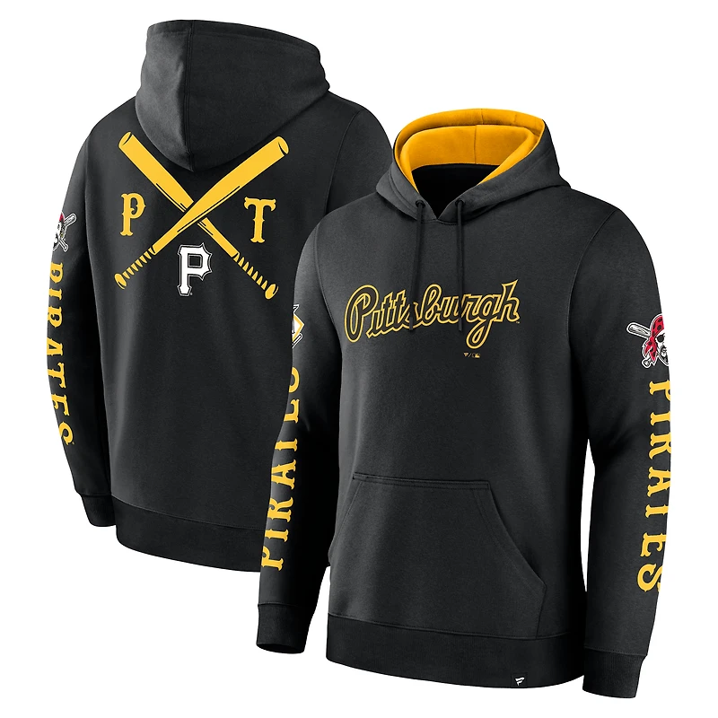 Men's Fanatics  Black Pittsburgh Pirates Big City Legacy Fleece Pullover Hoodie