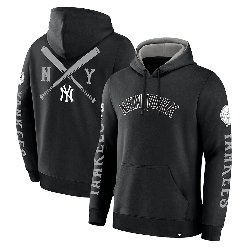Men's Fanatics  Black New York Yankees Big City Legacy Fleece Pullover Hoodie