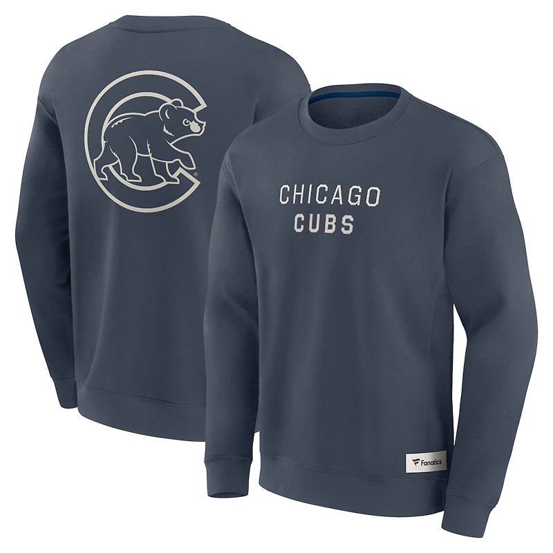 Men's Fanatics Blue Chicago Cubs Elements Future Ground Lettering Pullover Sweatshirt