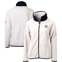 Women's Cutter & Buck  Oatmeal Notre Dame Fighting Irish Play Like A Champion Today Cascade Eco Sherpa Fleece Full-Zip Jacket