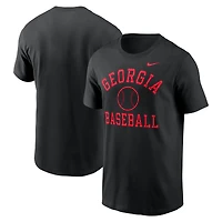 Men's Nike Black Georgia Bulldogs Essential Baseball Arch T-Shirt