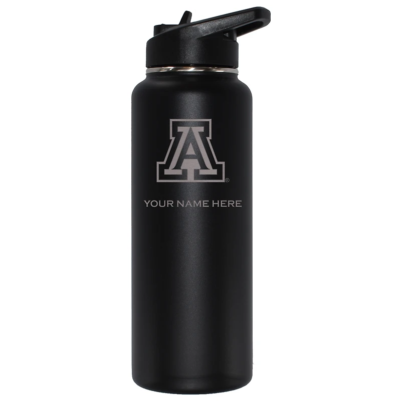 The Memory Company Black Arizona Wildcats 34oz. Personalized Team Logo Direct Print Quencher Bottle
