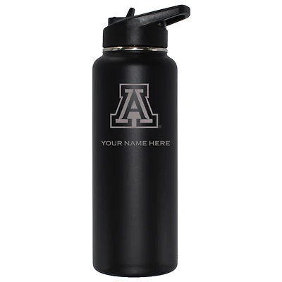 The Memory Company Black Arizona Wildcats 34oz. Personalized Team Logo Direct Print Quencher Bottle