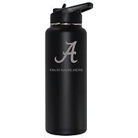The Memory Company Black Alabama Crimson Tide 34oz. Personalized Team Logo Direct Print Quencher Bottle