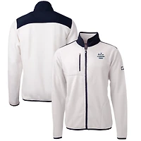 Men's Cutter & Buck Oatmeal Notre Dame Fighting Irish Play Like A Champion Today Big & Tall Cascade Eco Sherpa Fleece Full-Zip Jacket