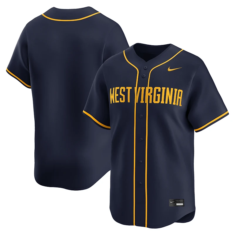 Men's Nike Navy West Virginia Mountaineers Baseball Limited Jersey
