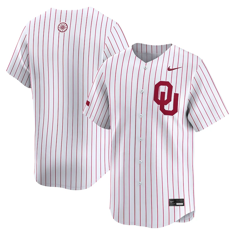 Men's Nike White Oklahoma Sooners College Limited Baseball Jersey