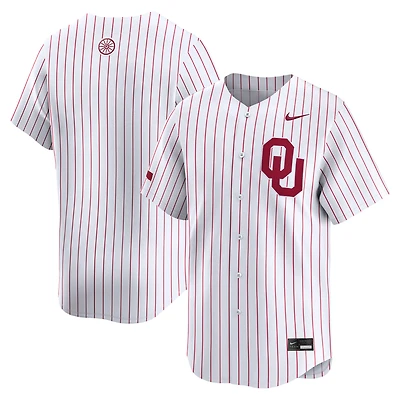 Men's Nike White Oklahoma Sooners College Limited Baseball Jersey