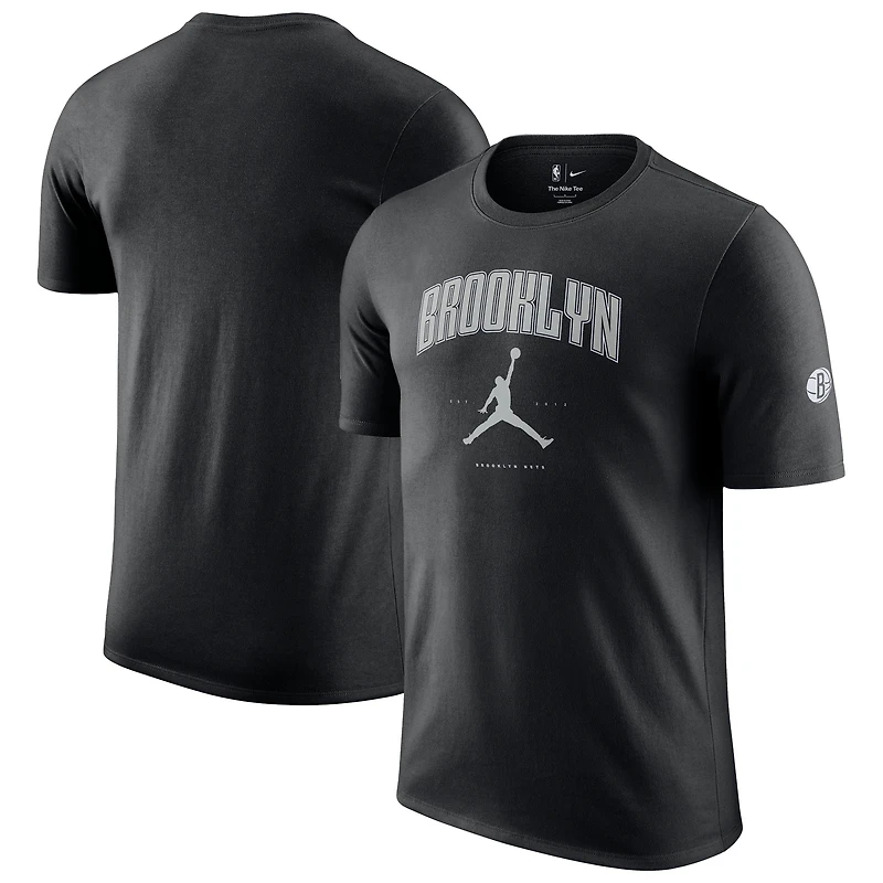 Unisex Jordan Brand Black Brooklyn Nets Essential Cities T-Shirt