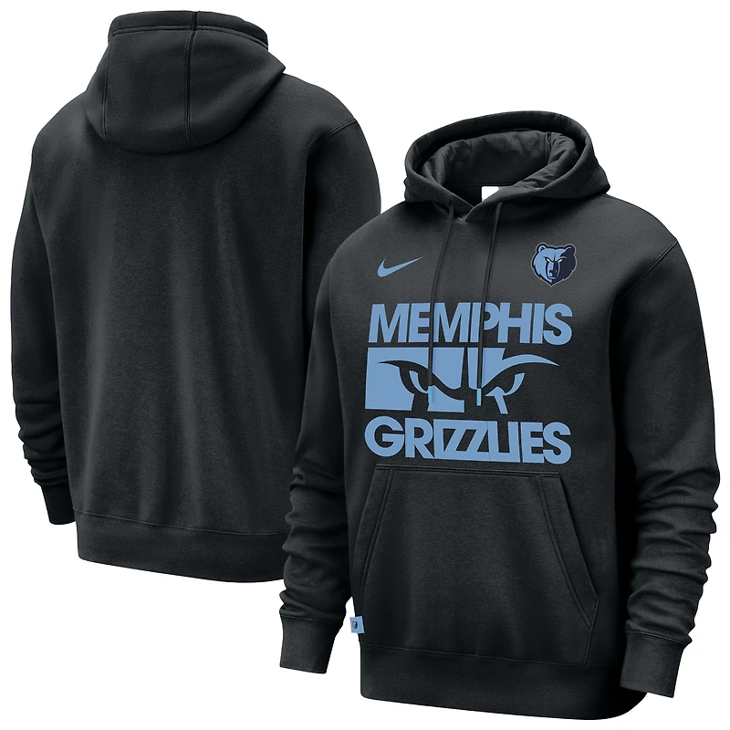 Men's Nike Black Memphis Grizzlies Courtside Club Pullover Hoodie