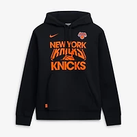 Men's Nike Black New York Knicks Courtside Club Pullover Hoodie
