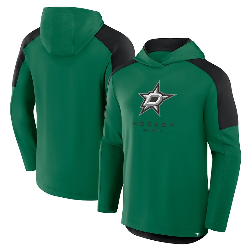 Men's Fanatics Kelly Green Dallas Stars Meta Game Transitional Pullover Hoodie