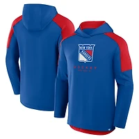 Men's Fanatics Blue New York Rangers Meta Game Transitional Pullover Hoodie