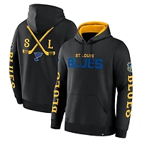 Men's Fanatics Black St. Louis Blues Big City Legacy Fleece Pullover Hoodie