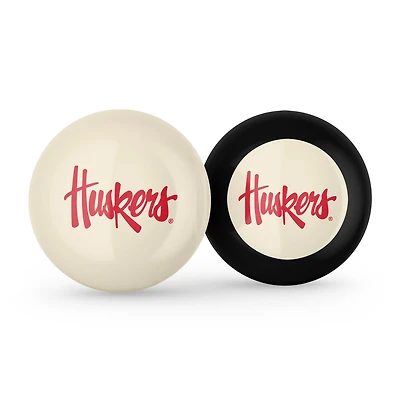 Imperial Nebraska Huskers Logo Cue Ball & 8 Ball Combo Set