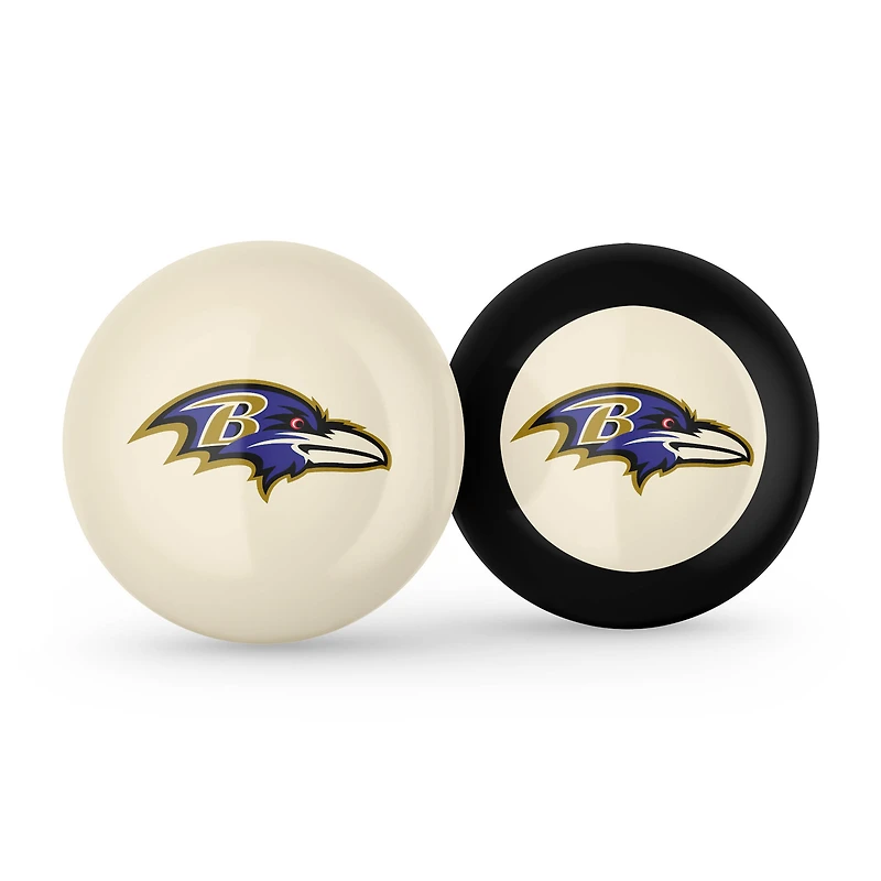 Imperial Baltimore Ravens Logo Cue Ball & 8 Ball Combo Set