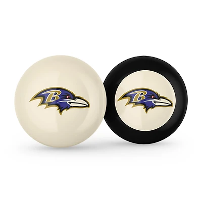 Imperial Baltimore Ravens Logo Cue Ball & 8 Ball Combo Set