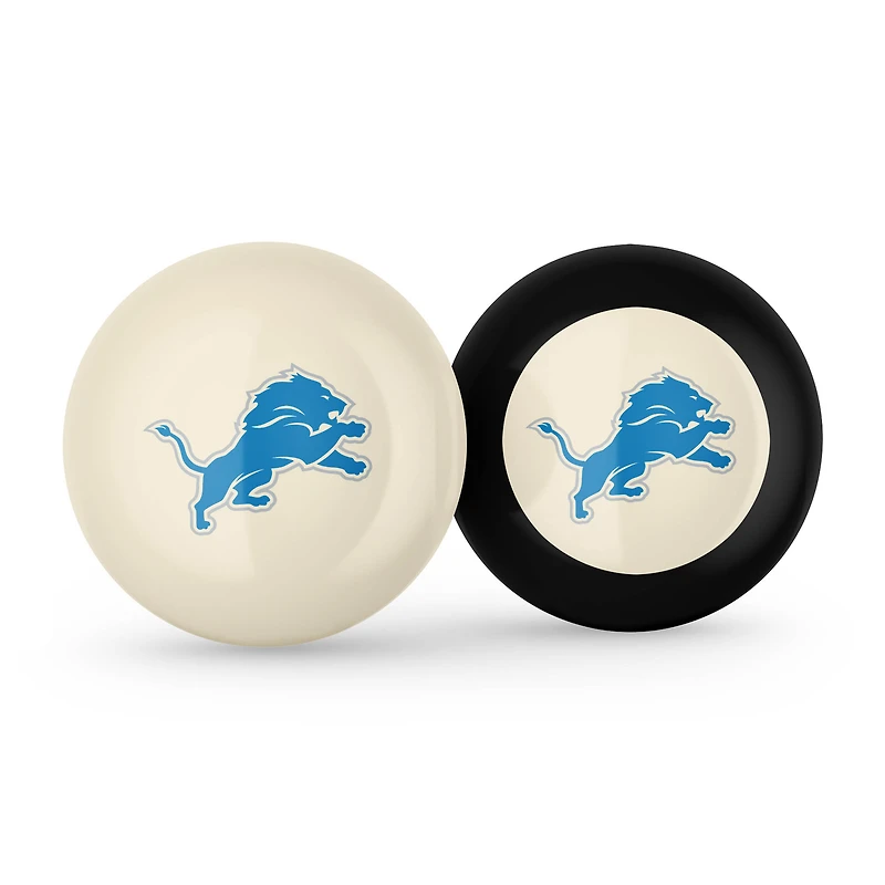 Imperial Detroit Lions Logo Cue Ball & 8 Ball Combo Set