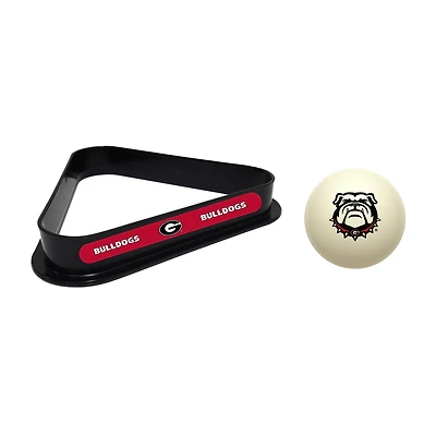 Imperial Georgia Bulldogs Cue Ball & Rack Set