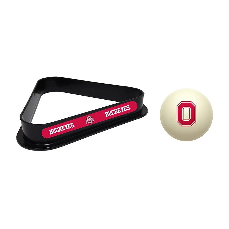 Imperial Ohio State Buckeyes Cue Ball & Rack Set