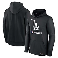 Men's Nike Black Los Angeles Dodgers Authentic Collection Performance Pullover Hoodie