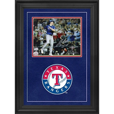 Josh Sborz Texas Rangers Autographed 2023 World Series Champions Deluxe Framed 8" x 10" Final Out Photograph with "Final Out" Inscription
