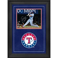Corey Seager Texas Rangers Autographed Deluxe Framed 8" x 10" Light Blue Jersey Swing Photograph