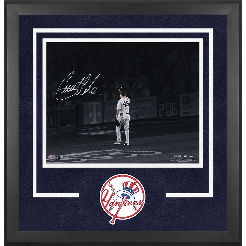 Gerrit Cole New York Yankees Autographed Deluxe Framed 16" x 20" Tip Cap Spotlight Photograph