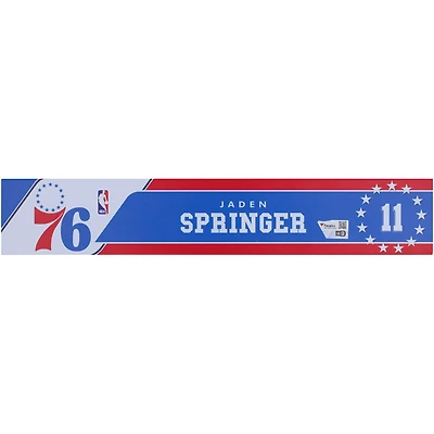Jaden Springer Philadelphia 76ers Player-Issued #11 Nameplate from the 2023-24 NBA Season