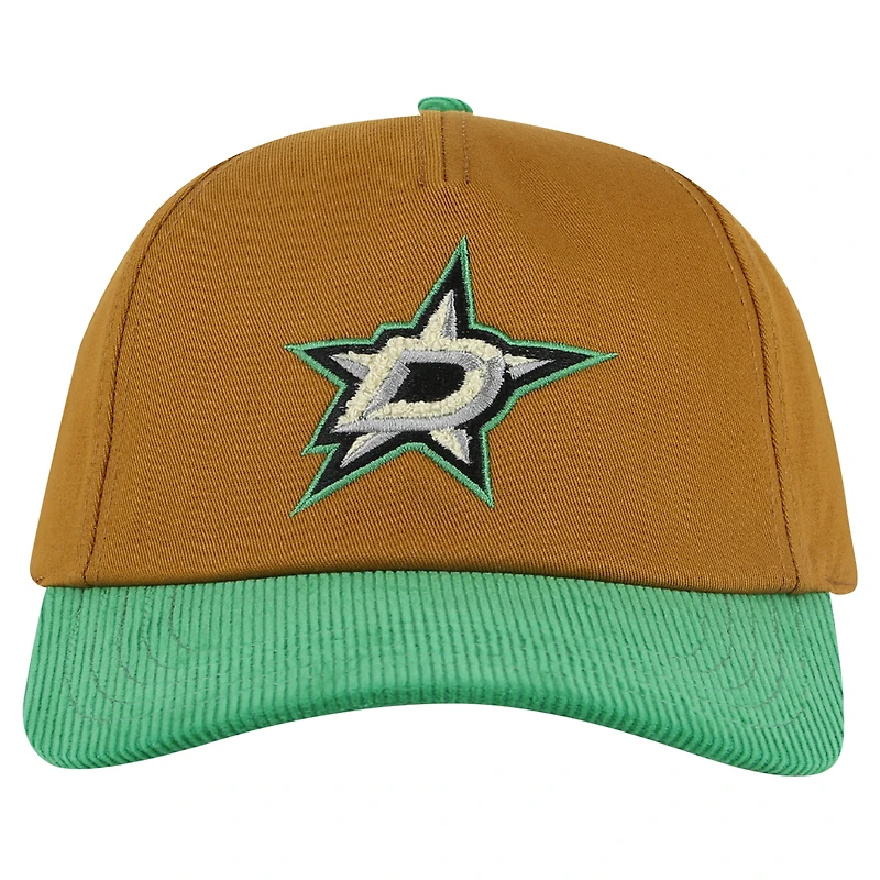 Men's American Needle  Tan/Kelly Green Dallas Stars Burnett Adjustable Hat