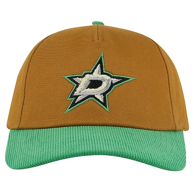 Men's American Needle  Tan/Kelly Green Dallas Stars Burnett Adjustable Hat