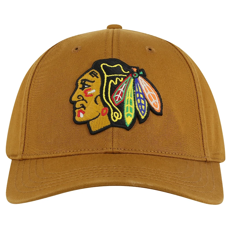 Men's American Needle  Tan Chicago Blackhawks Hepcat Washed Twill Adjustable Hat