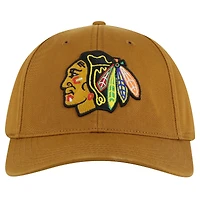 Men's American Needle  Tan Chicago Blackhawks Hepcat Washed Twill Adjustable Hat