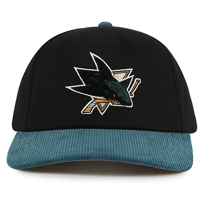 Men's American Needle  Black/Teal San Jose Sharks Burnett Adjustable Hat