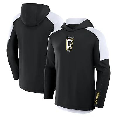 Men's Fanatics Black Columbus Crew Red Card Transitional Pullover Hoodie