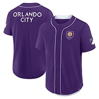Men's Fanatics Purple Orlando City SC Injury Time Baseball Jersey