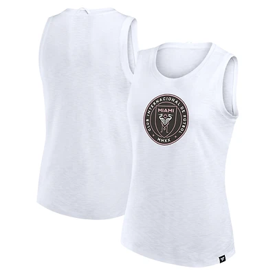 Women's Fanatics White Inter Miami CF Slub Future Sport Tank Top