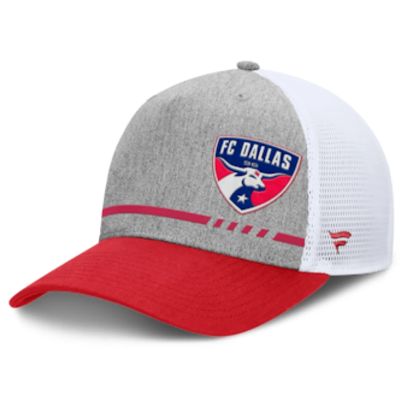 Men's Fanatics Heather Gray FC Dallas Low Block Trucker Adjustable Hat