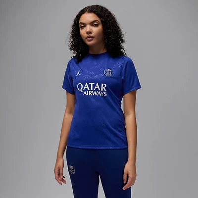 Women's Jordan Brand Blue Paris Saint-Germain 2024/25 Fourth Academy Pro Pre-Match Top
