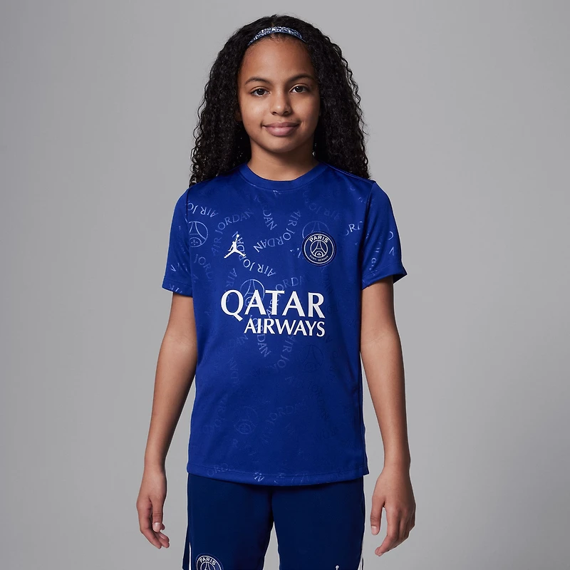 Youth Jordan Brand Blue Paris Saint-Germain 2024/25 Fourth Academy Pro Pre-Match Top